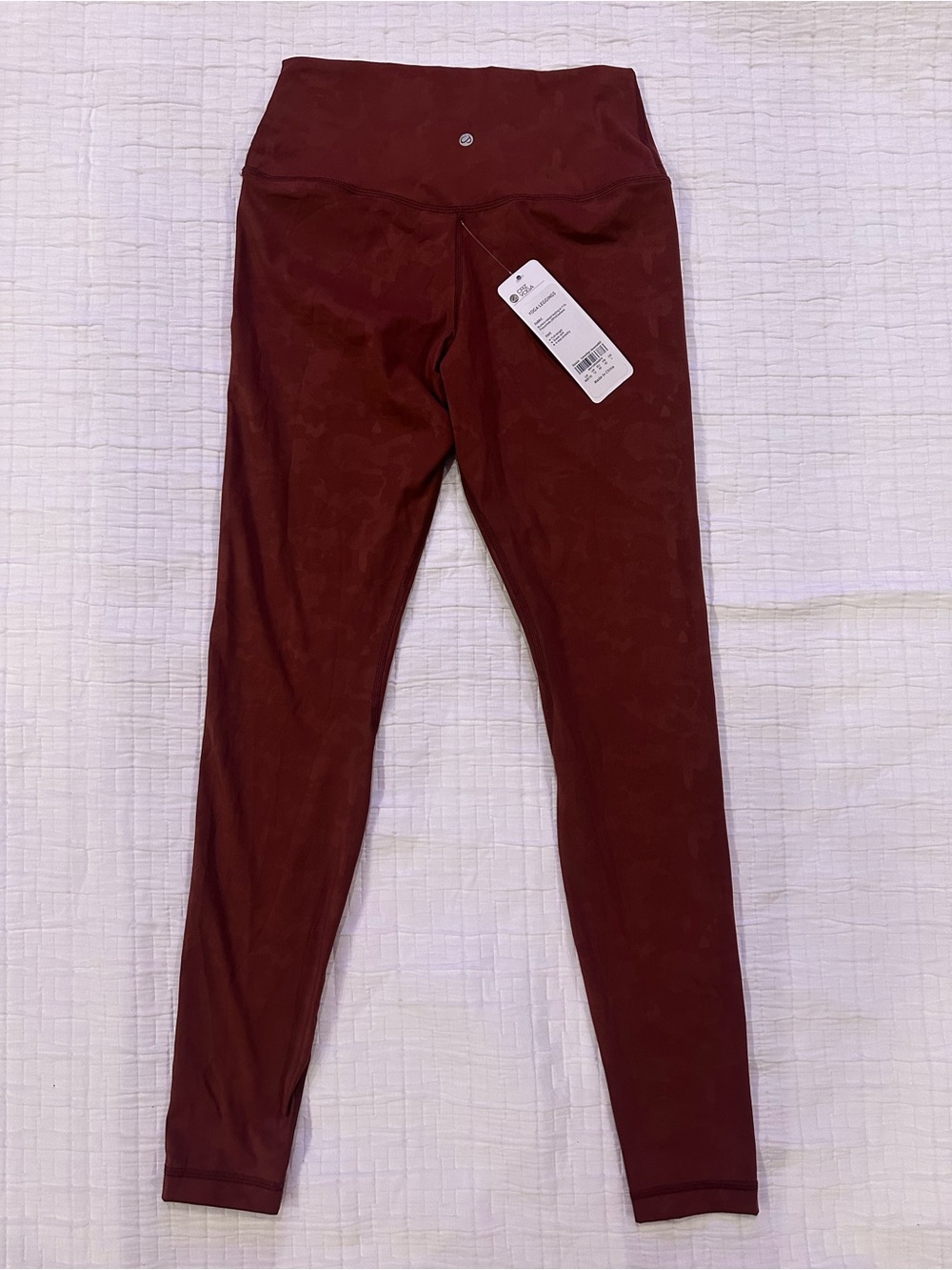 CRZ YOGA Women’s Burgundy High-Waist Performance Leggings Medium